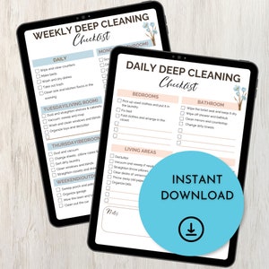 Deep cleaning checklist printable whole house deep cleaning checklist cleaning planner deep clean checklist cleaning schedule cleaning printable