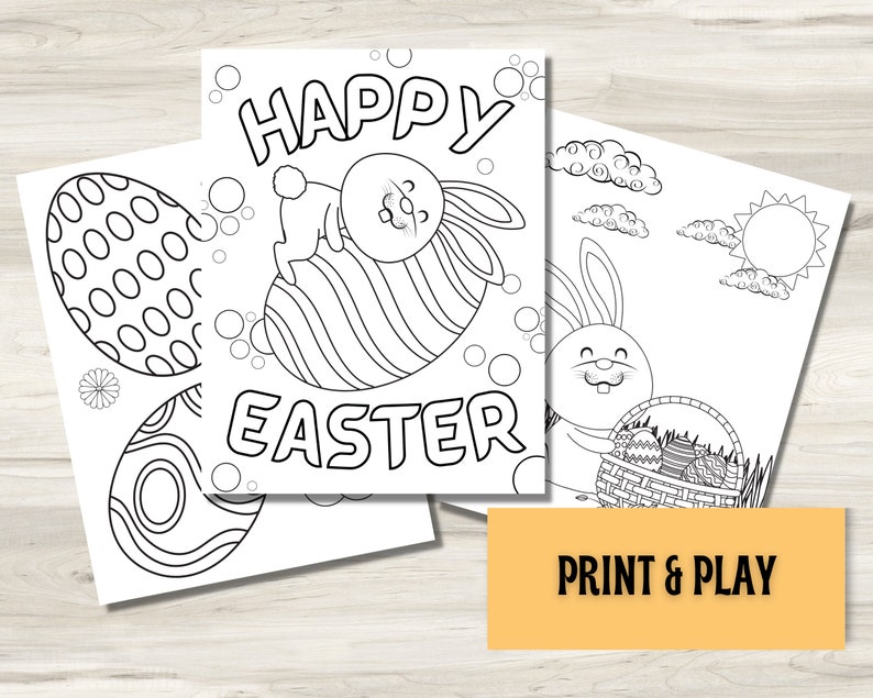 Easter Coloring Book Easter Activities for Kids, Holy Week Printable ...