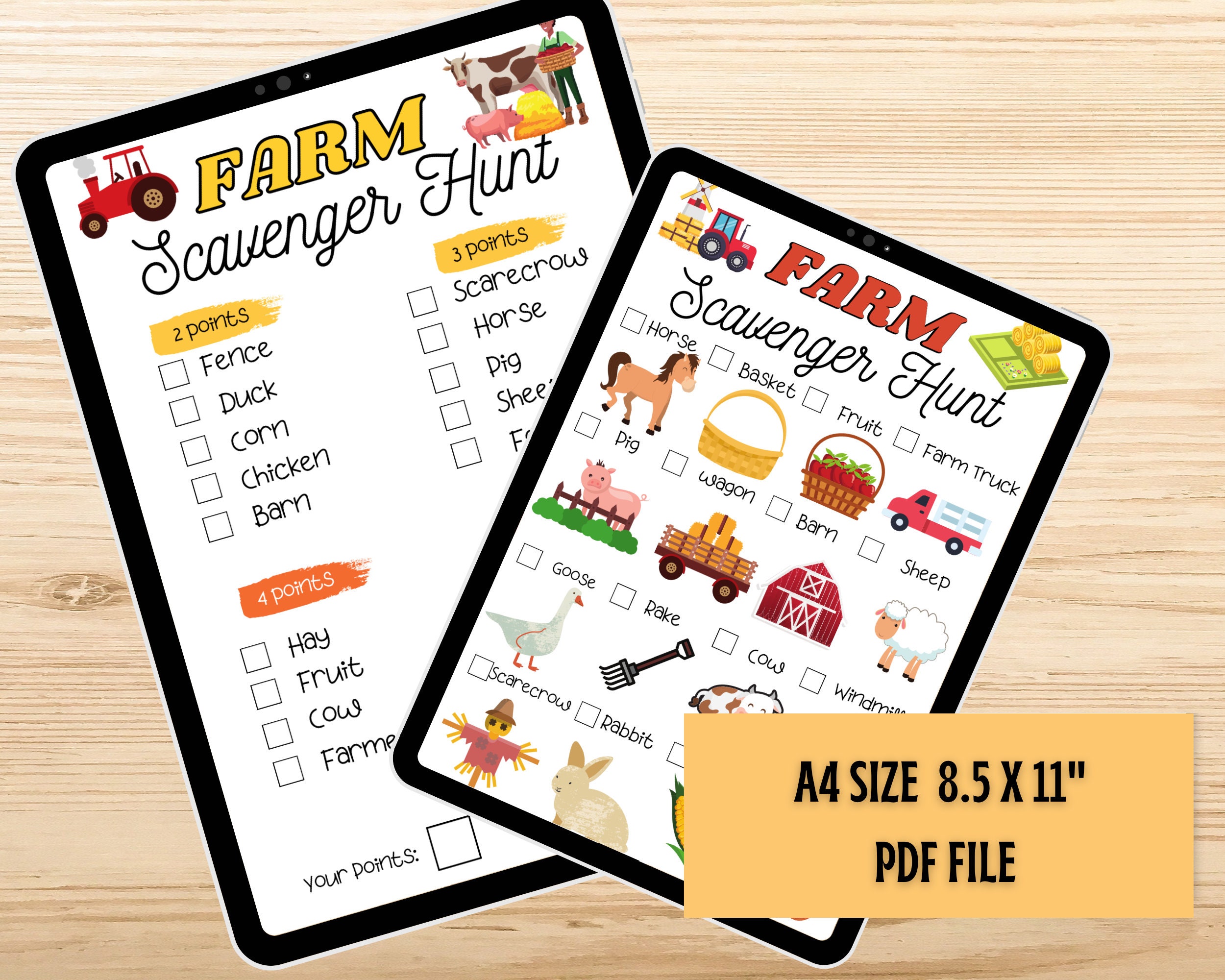Editable Farm Scavenger Hunt Printable Farm Scavenger Hunt Etsy Australia