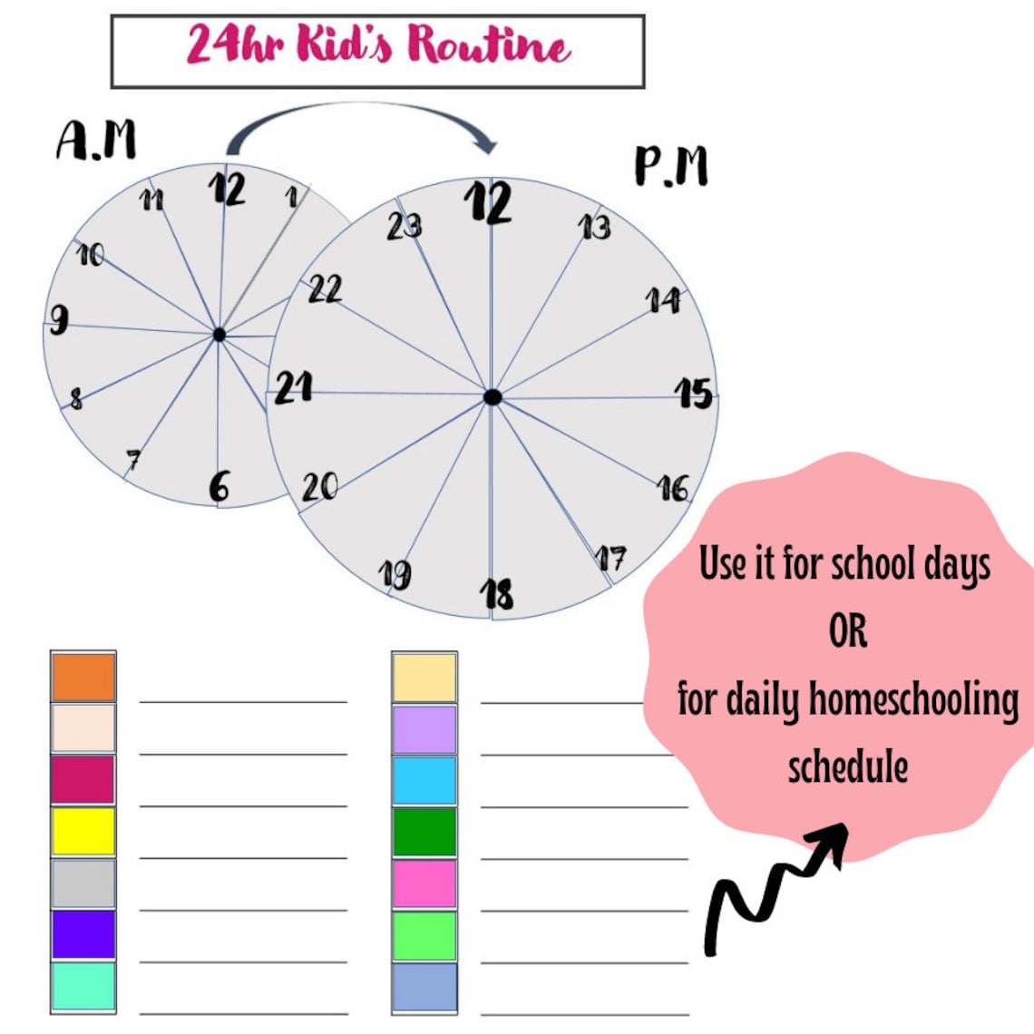 color-coded-24-hour-clock-schedule-printable-for-kids-visual-etsy