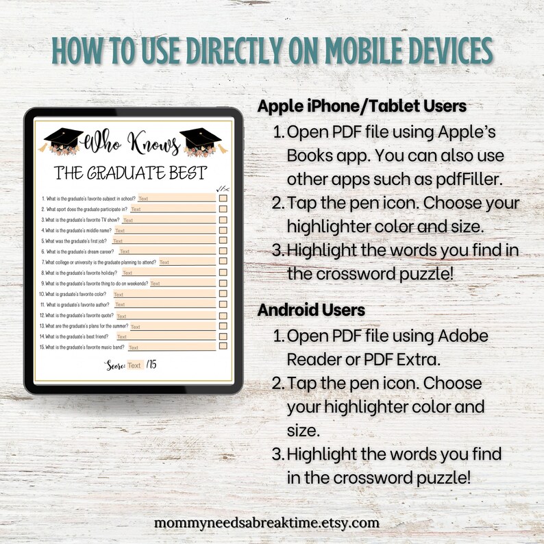 Using Graduate Devices How Well Do You Know the Graduate, College Graduation Who Knows Best ...
