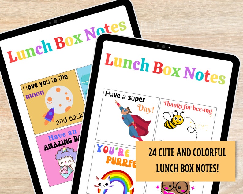 Printable Lunch Box Notes for Kids Funny Lunch Box Cards Lunch Box