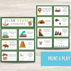 Bible verse charades for kids bible pictionary bible trivia for kids Bible Activities For Kids Children's Bible Activities Printable Bible Game Preschool