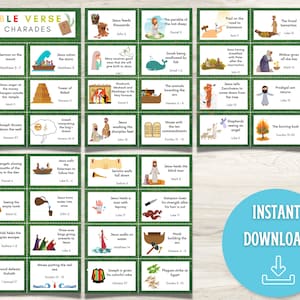 Bible pictionary bible verse charades for kids Preschool bible game