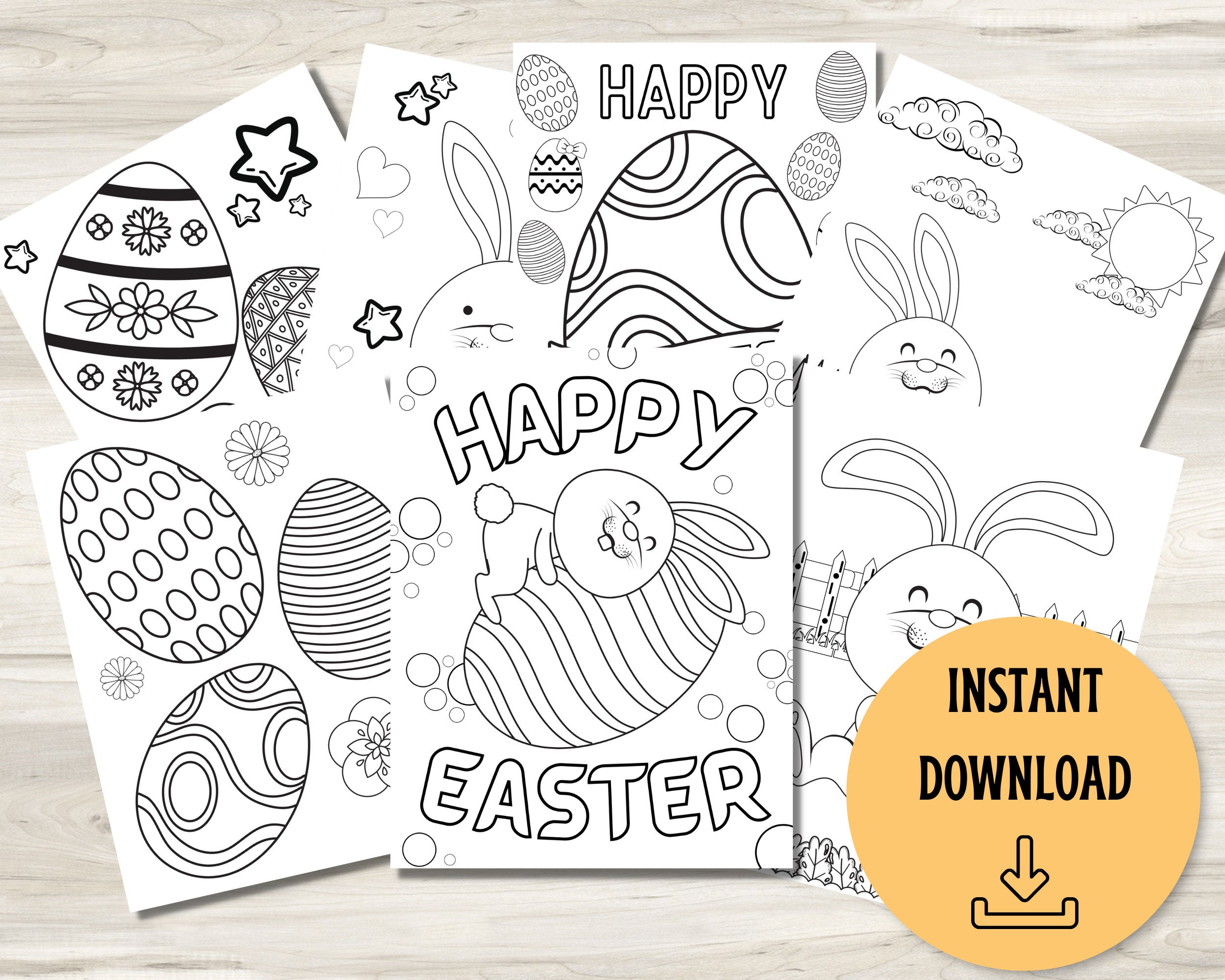 Easter Coloring Pages Toddler Busy Book | Spring Activity Easter Egg ...