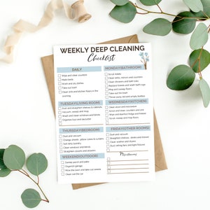 Deep cleaning checklist printable whole house deep cleaning checklist cleaning planner deep clean checklist cleaning schedule cleaning printable