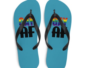 PRIDE FLIP FLOPS / Summer Flip Flops / Gay Pride Sloth Flip - Etsy