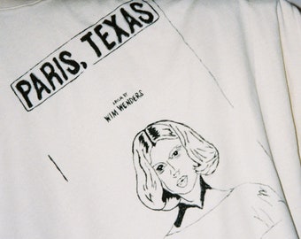 PARIS TEXAS//Wim Wenders//Camiseta 100% algodón orgánico pintada a mano