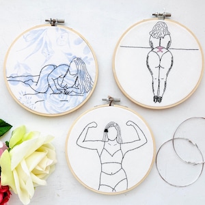 Ladies // 6 inch finished embroidery