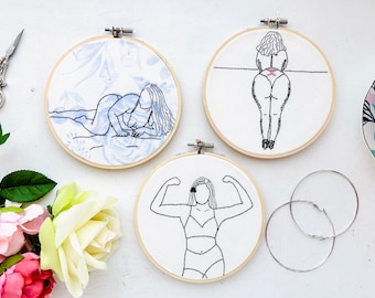 Ladies // 6 inch finished embroidery