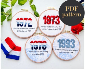 Recent History complete pattern set // Embroidery PDF Pattern Download 6 inch patterns