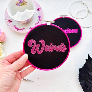 Weirdo // 5 inch finished embroidery