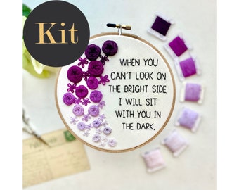 The bright side / 5 color options / 6 inch hand embroidery kit