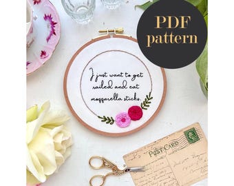 Conjunto completamente desquiciado // Patrón de bordado PDF Descarga de 5 y 6 pulgadas