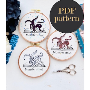 Monster smut Embroidery // PDF Pattern Download 5” hoop