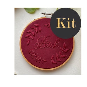 Bitch 4 inch Monochrome Embroidery KIT Multiple color options