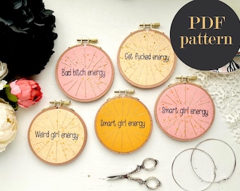 Patrones de gran energía // Descarga de patrón de bordado en PDF de 4 pulgadas