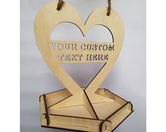 Bird feeder Heart . A personalized bird feeder. Memorial bird feeder. Balcony bird feeder