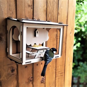 DIY bird feeder for the outdoors. Wall Mount Bird Feeder. Deck Rail Bird Feeders