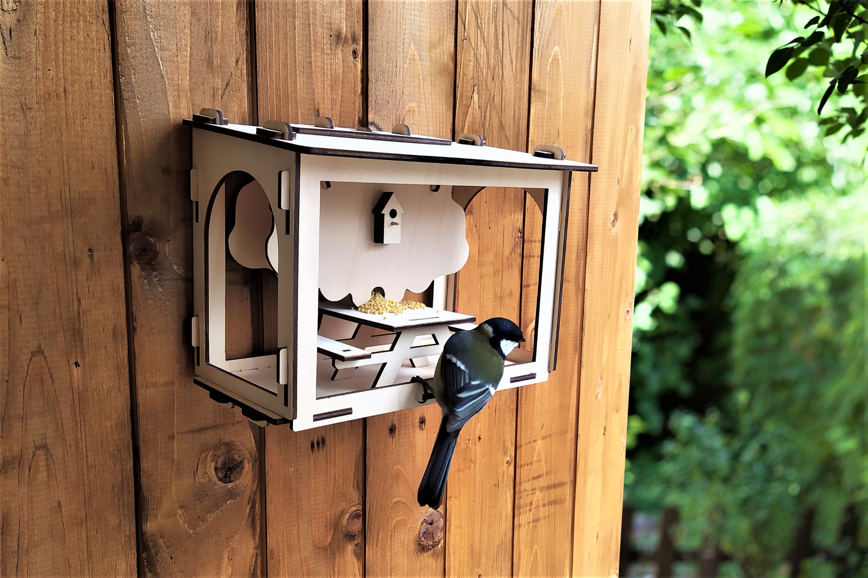 DIY Wall Mounted Bird Feeder Kit With Small Seed Hopper - Etsy