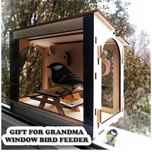 Bird feeder window, unique gift for for grandma
