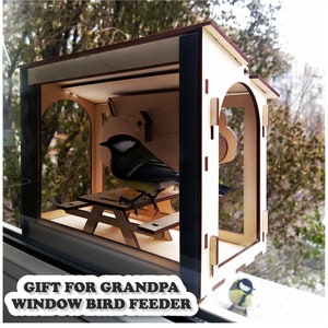 Plywood Window Bird Feeder: DIY Grandpa Gift