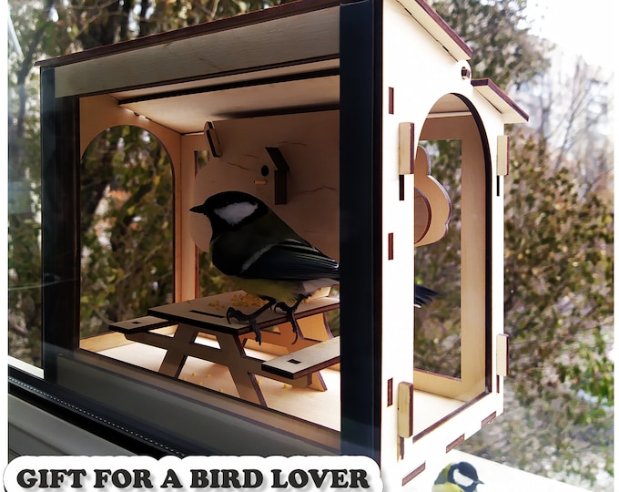 Window bird feeder, unique gift for the BIRD LOVER