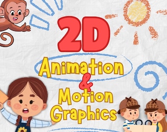 Personalized 2D Animated Video: Motion Graphics for Children's Books, Trailers, and Storytelling