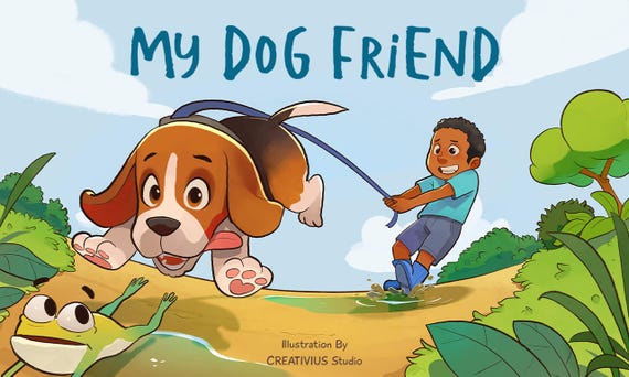 Custom Illustrations Children's Book : Storybook for Baby Shower gift