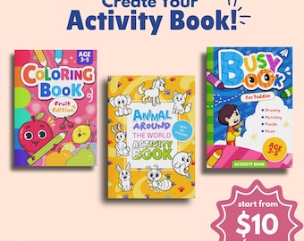 Fun Educational Activity Book Bundle: Kids Workbook with Games, Puzzles & Coloring Pages for Holidays