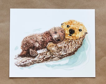 Otter Art Etsy
