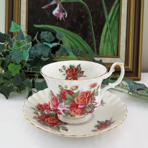 Royal Albert - "Centennial Rose" Montrose Shape Teacup and Saucer
