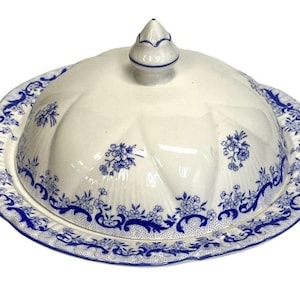 Shelley - VERY RARE &quot;Heavenly Blue&quot; Pattern Covered Muffineer