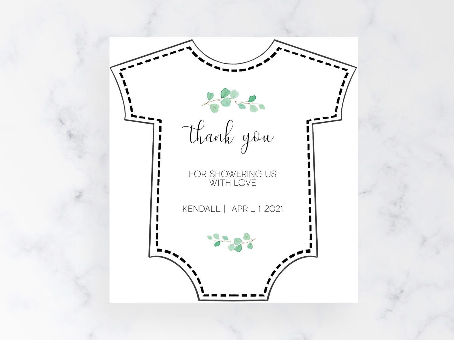 Editable Thank You Onesie Tag Baby Tag Favor Tag Printable - Etsy