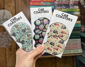 Magical Car coasters, Car accessories, Blue Dog Car Accessories, Deer car, Car accessories, Car Coasters, Checkered Patterns, Magical Merch