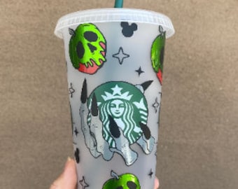 Poison Fruit Cold Cup, Halloween Cups, Halloween Decor, Witch Poison Cup, Evil Poison, Venti Size Cup, Halloween Tumblers, Apple Cups,