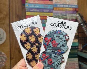 Hero Car coasters, Car accessories, Super Hero Car Accessories, car accessories, spiders, super hero, iron car coasters, spider car coaster