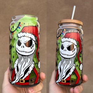 Santa Claws Bierglasdose, Weihnachtsglas, Christmas Vibes, Weihnachtsskelton, Weihnachtsmann, Kürbiskönig, sandige Krallen, Bierglasbecher,