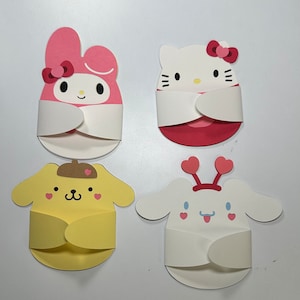Valentines Candy Huggers, Candy Holders, Valentines Paper crafts, Valentines Day Decor, Cat Decor, Bunny Decor, Cand displays,