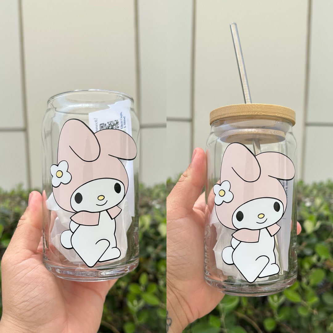 Pink Rabbit Cup White Rabbit Beer Glass Can, Rabbit Decor, Libbey, Rabbit Cups, Pink ...