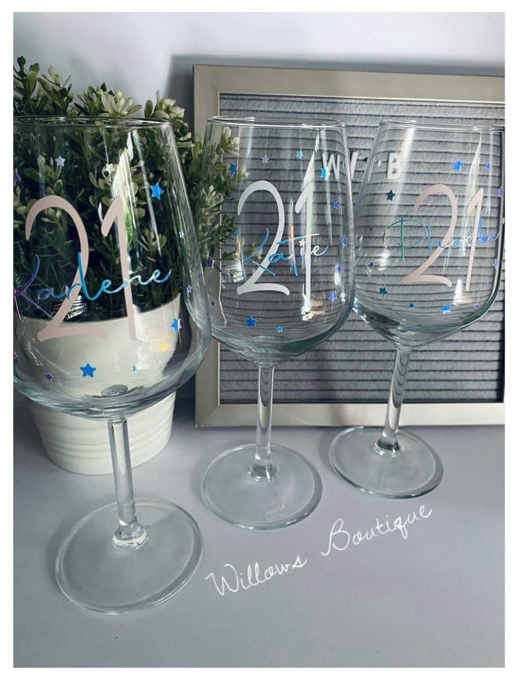 Verre à Vin Personnalisé Anniversaire - 18, 21, 30, 40, 50 Ans... En Verre, Neuf, UK