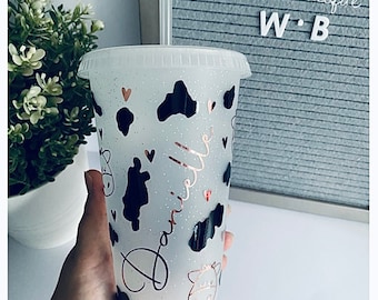 Cow Gift | Personalised Cow Cold Cup | Reusable Cup