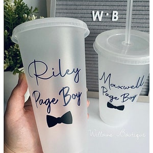 Page Boy Gift | PageBoy Reusable Cold Cup | Wedding Gift | Page Boys | Gifts For Him | Starbucks Style Cold Cup | Page Boy Gift Idea