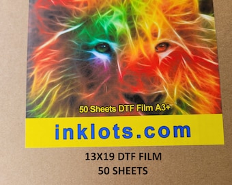 DTF combo  5 bottles of dtf ink ,2.20 lb Powder black  ,50 sheets PET Film 13x19 A3+ for dtf printing