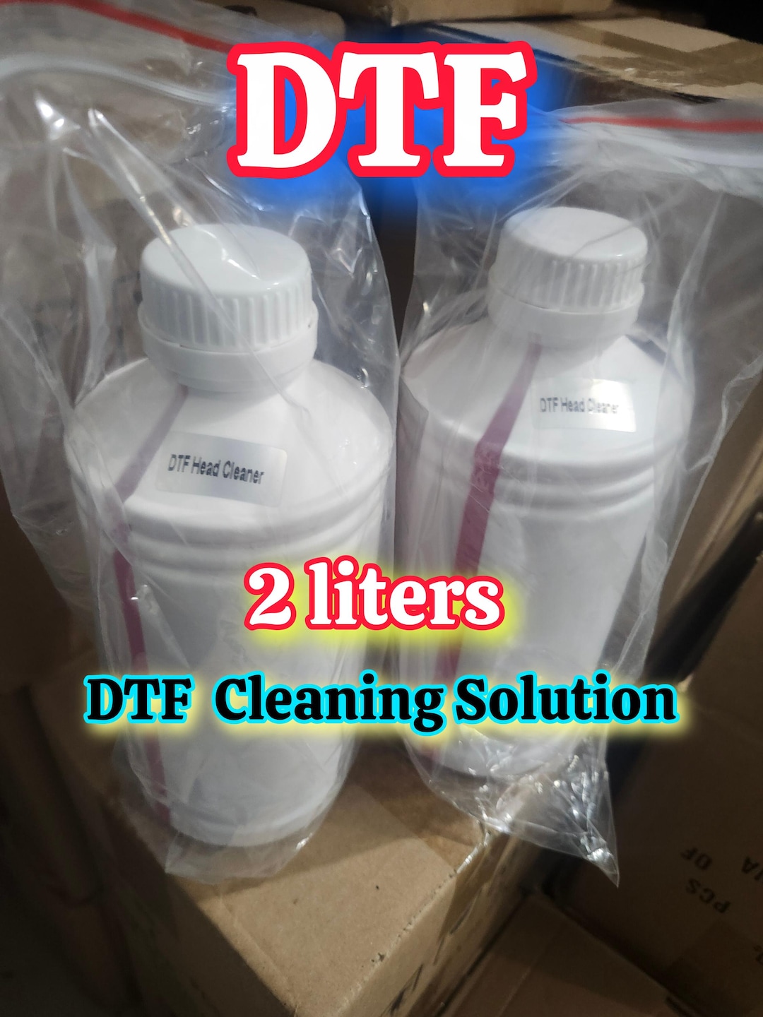 DTF Print Head Cleaner Solution , for DTF & Inkjet Printers, 2 Liters ...