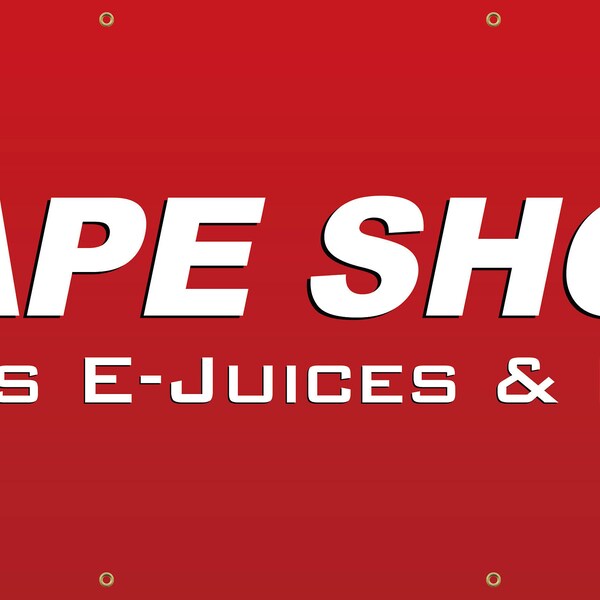 3x6 ft  vape e cigs vinyl  banner  for vape shop  cbd shop smoke shop  with grommets