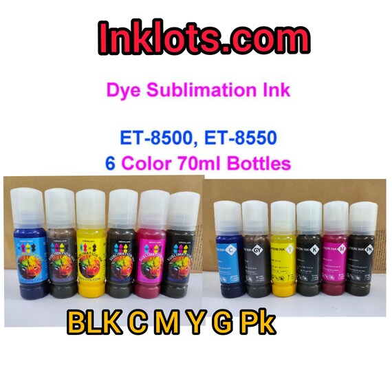 Dye Sublimation Ink 6 Colors 240ml, for E Printers Models ET-8500