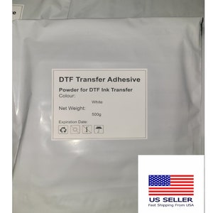 Peut inclure: Poudre adh&eacute;sive de transfert DTF blanche pour transfert d'encre DTF. Poids net : 500 g. Date d'expiration : Recyclable, &agrave; conserver &agrave; l'abri de la lumi&egrave;re directe du soleil, ne pas congeler, &agrave; conserver &agrave; l'abri de l'humidit&eacute;.