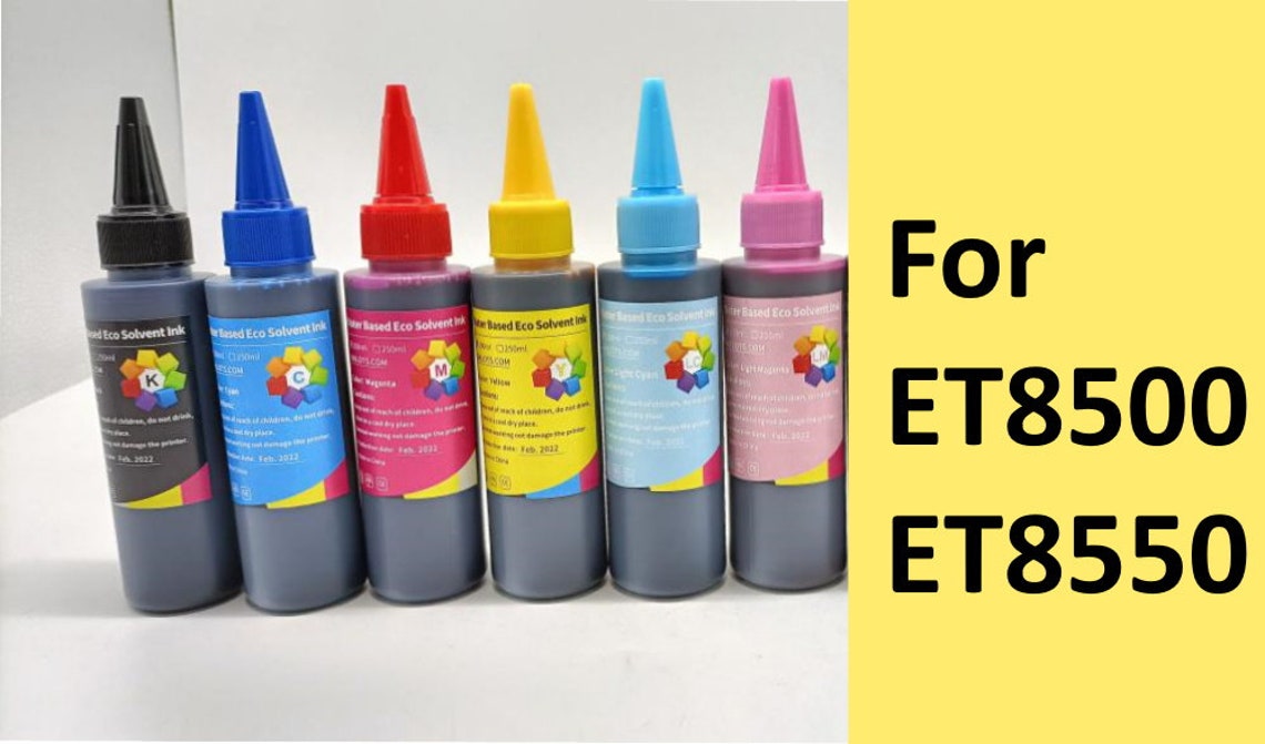 Water Based Eco Solvent Ink 6pk for Most Epson E Tank Et 8500 Etsy