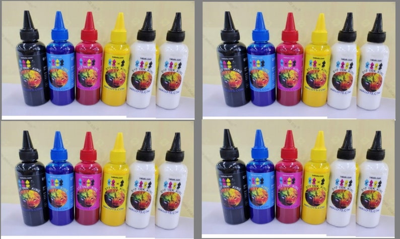 24 bottles 24 pk dtf DTF direct to film best ink 4black 4 cyan 4mag 4 yellow 8 white dtf ink made in usa image 1